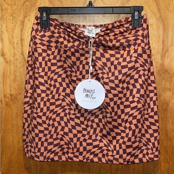 Princess Polly Meredith Swirl Wrap Mini Skirt - Picture 1 of 3
